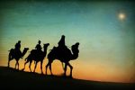 Three Kings Desert Star of Bethlehem Nativity Concept